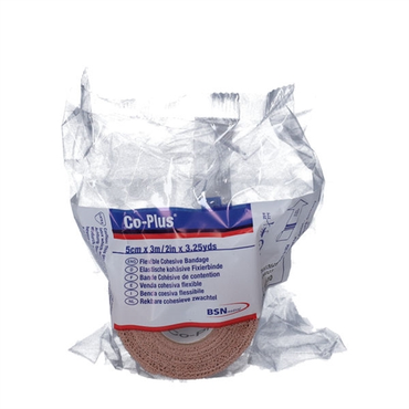 Co-Plus självhäftande elastisk binda för fixering och stöd – används vid idrottsskador, kompression och tejpning