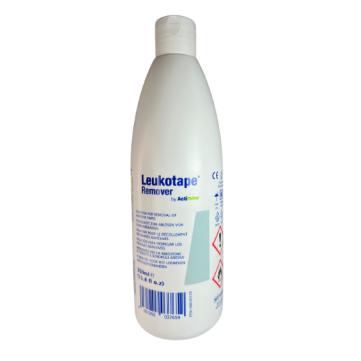 Effektiv tejpborttagning för idrottare och fysioterapeuter – skonsam borttagning av sporttejp och kinesiologitejp utan hudirritation eller kladdiga tejprester.